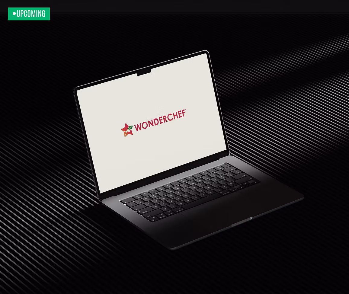 Wonderchef website shown on a laptop
